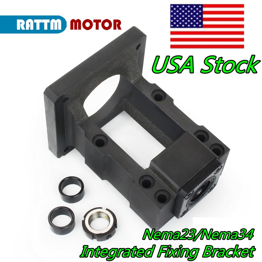 Nema23/34 Stepper Motor Ballscrew Integrated Fixing Bracket Mount for BK12 BK15