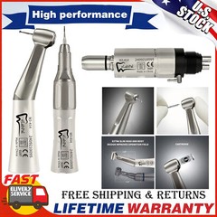eLabPal Dental Slow Low Speed Handpiece Straight Contra Angle Air Motor 4Holes