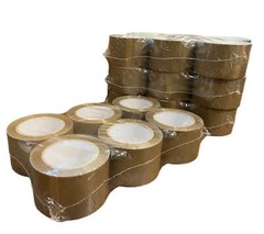 2-Inches Brown/Tan Color Shipping Packaging Sealing Tape 110 Yard (6 x 330 Feet)