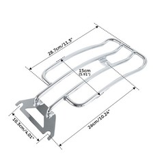 Chrome Solo Seat Luggage Rack For FLHTC Touring 1997-2024