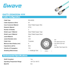 2.92mm Male to 2.92mm Male Cable | RG-405SS Flexible Coax | DC-40GHz