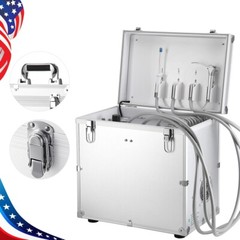 Portable Dental Mobile Delivery Unit Air Compressor Suction System unidad 4Holes