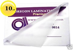 10 Mil File Card size Hot Laminating Pouches 3-1/2 x 5-1/2 [100] 3.5 x 5.5 Clear