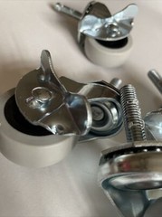 Swivel Stem Mount Caster W/ Brake Capacity Medium Duty Gray Set Of 4 Everbuilt
