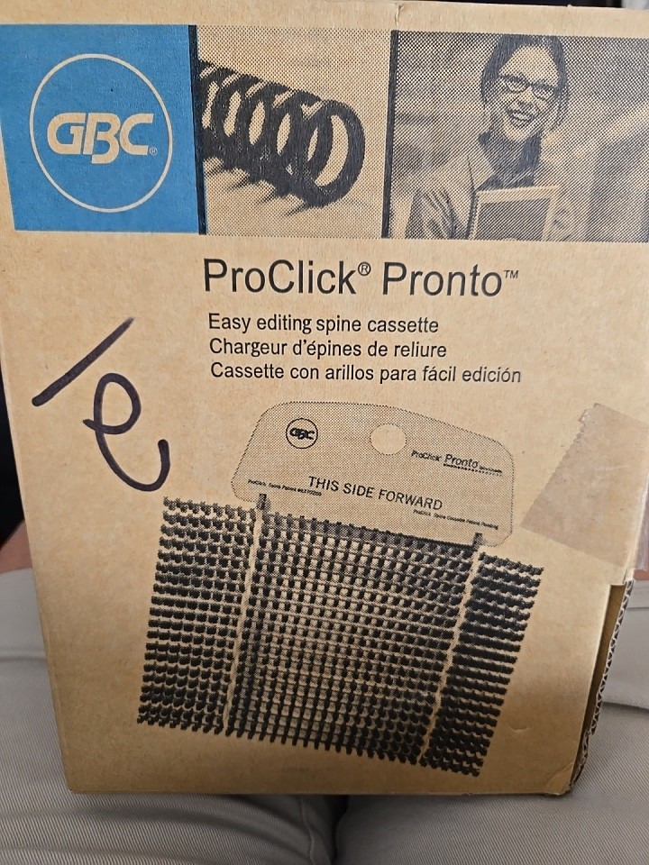 Proclick Binding Spines 100 Pack Black Easy Open 45 Sheet Capacity