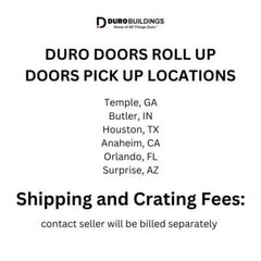 DuroSTEEL JANUS 650 Series DiRECT Self Storage Roll-up Door Hardware Included