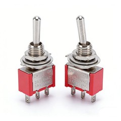 5pcs Maintained Mini Miniature Toggle Switch 3 Terminal 3 Position SPDT ON/Off..