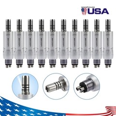 1-10*SKYSEA Dental Low Speed Handpiece Internal E-TYPE Air Motor 4 Hole fit KAVO