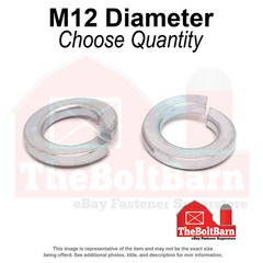 M12 Class 10 Split Lock Washers Zinc Clear (Pick Quantity)