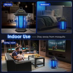 Gootop Bug Zapper Outdoor Mosquito Zapper 3 Prong Plug In Electric Fly Zapper