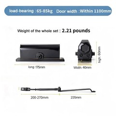 2PCS Commercial Door Closer Heavy Duty Residential Hydraulic Auto Door-Closer US