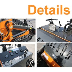 Landhonor New Mini Skid Steer 23HP Compact Track Loader Hydraulic Guided Drive