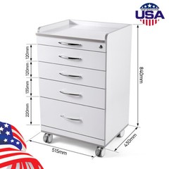 Dental Surgical Implant Motor System Brushless /Mobile Cabinet Cart 4 Drawers
