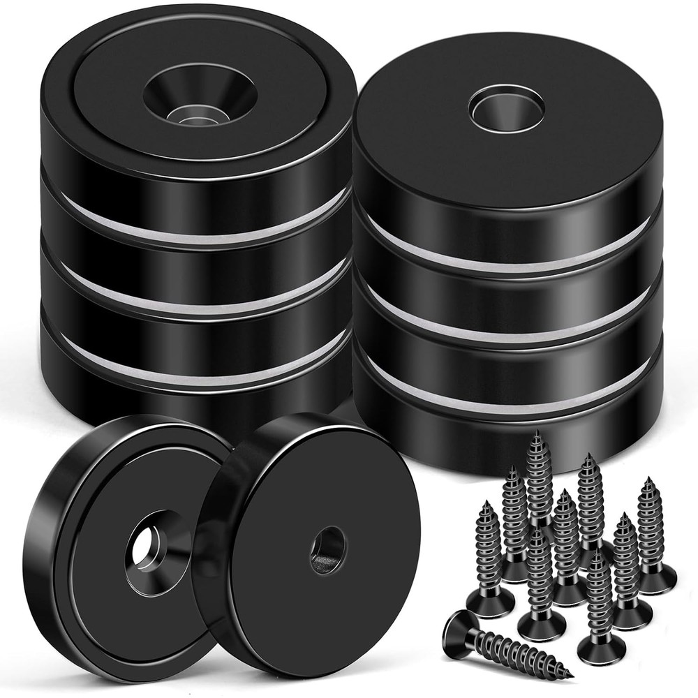 1.4″ Neodymium Magnets 150LB Countersunk MIKEDE 2 Pack