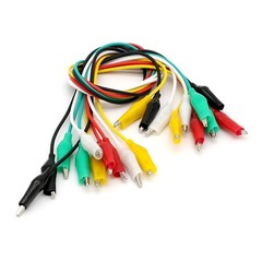 10/20PCs Double-ended Wire Crocodile Alligator Clips Test Leads Jumper Cables