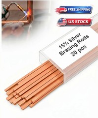 20 Sticks 15% Silver Brazing Rods for HVAC, Air Conditioning, Refrigeration