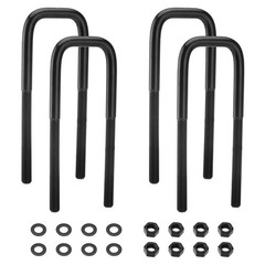 4pcs Extended Square Bend U-Bolts 8.5″ Long x 2.5″ Wide x 9/16″ Threads with …