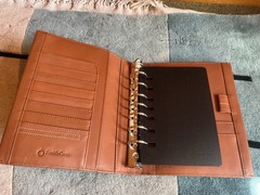 Vintage Franklin Covey Leather Planner Organizer 7 X 9 Ring Orange