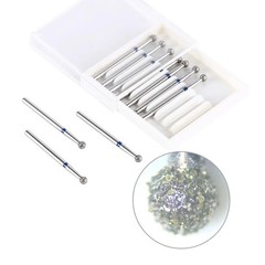 Dental Diamond Burs Drill Ball Round Type 25mm FG 1.6mm For High Speed Handpiece