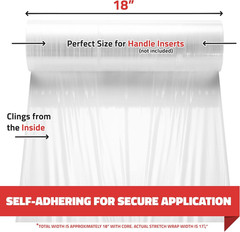 Industrial Strength Stretch Wrap 4 Pack, 18″ 1100 Sqft, 80 Gauge