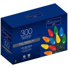 Celebrations Led C6 Multi-Color 300 Count String Christmas Lights 74.5 Ft.