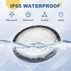 2 Pack 100W UFO Led High Bay Light Warehouse Factory Commercial Industrial Light