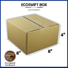 1-Box 8x8x4 “EcoSwift” Brand Cardboard Packing Mailing Shipping Corrugated