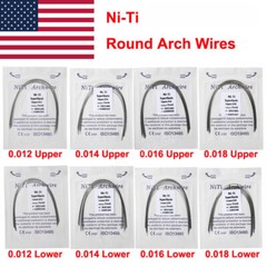 100pcs 10packs Dental Orthodontic Super Elastic Niti Arch Wire Round Ovoid Form