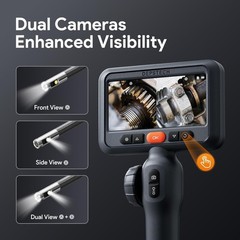 DEPSTECH DS650 Dual-Len Articulating Borescope Industrial Inspection Camera 10FT