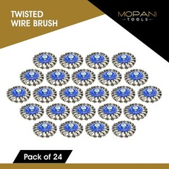 24Pcs Wheel Wire Brush 4-Inch (4″ Twisted/Knotted) 5/8″-11 UNC Angle Grinder