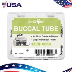 50set Dental Orthodontic 1st Molar Roth 0.022 Buccal Tubes Bondable Monoblock