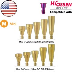 US Dental Healing Abutment Cover Screw Mini Hex Fit Oss Hiossen Implant Platform