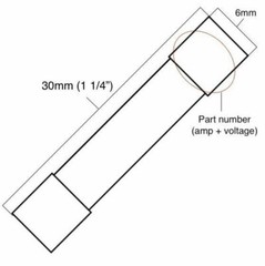 5x 30A 250v Fuses CERAMIC Fast blow, 6x30mm,ABC 30A F30A 30 amp, 6x30mm