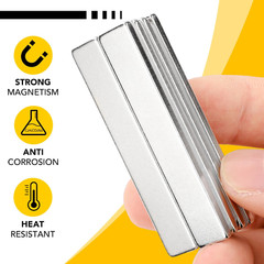 Strong Magnet Strips Heavy Duty – Rare Earth Magnets with Adhesive – Pack of 6