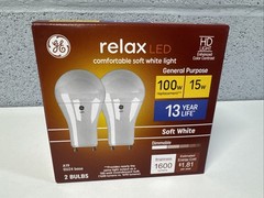 Relax LED comfortable soft white light box of two, Gu24 base, 15W 100W replace