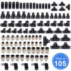 Quick Connect Air Hose Fitting Kit,Push to Connect Fittings 1/2″3/8″ 1/4″NPT Kit