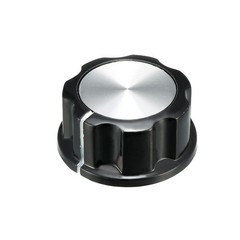 5Pcs 33×15.5mm Silver Tone Top Potentiometer Volume Control Rotary Knobs