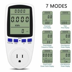LCD Power Meter Consumption Energy Analyzer Watt Amps Volt Electricity Monitor