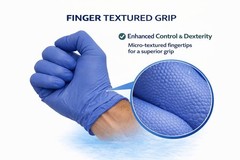 Cuff First Nitrile Exam Gloves 2000 Ct Case Blue Latex-Free Powder-Free Medical