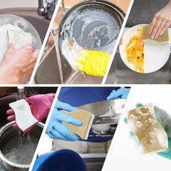 Compostable Eco Friendly Natural Sponges for Household Dishwashing Cleaning
