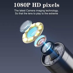 5M Handheld Industrial Endoscope 8mm Borescope Inspection Snake Camera w/8LED