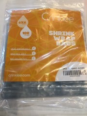 1000 -6″x6″ SHRINK WRAP BAGS for packaging crafts, CDs, soaps, candles + more.
