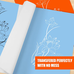 200 Sheets White Carbon Transfer PaperGraphite Tracing Paper with Embossing Styl
