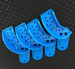 12Pc Dental Impression Trays Plastic Perforated Denture Upper/Lower EASYINSMILE
