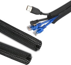 Braided Split Sleeving Wire Loom Tubing Cable insulated Sleeve Cord Protector