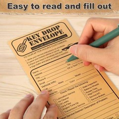 500 PCS Heavyweight Key Transfer Envelopes Secure Adhesive Mailers 4.125×9.5 In