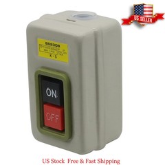 Home On Off Start Stop Switch Push Button Single Phase Motor Electric 220V /380V