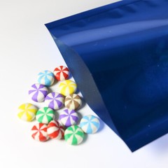 Flat Glossy Royal Blue Foil Open Top Mylar Bags Pouches Variety Quantity Sizes