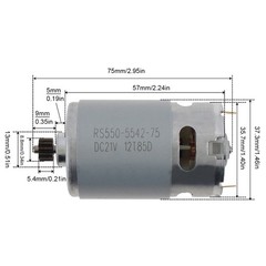 High Speed 25000RPM Micro Motor 12 Teeth RS550 DC Motor For Electric Drill US