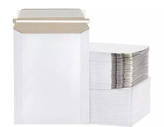 100 – 7×9 White Rigid Stay Flats Self-Seal Cardboard Envelope Mailers 7″x9″